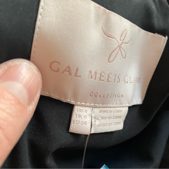 GAL MEETS GLAM Black Sequin Dress Short Sleeves Sz 4 - Picture 6 of 6